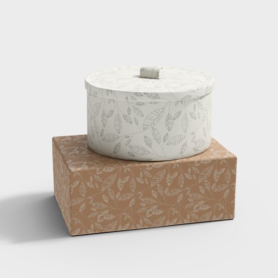 Elegant Round Storage Jar 3D model