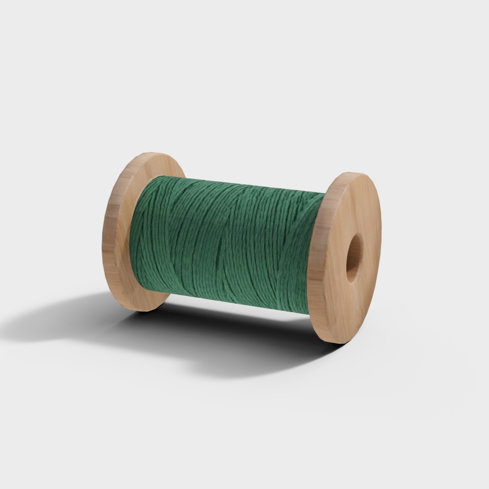 Wooden Spool 3D model