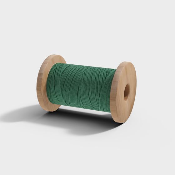 Wooden Spool 3D model