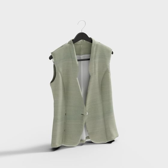 Elegant Sleeveless Suit Vest 3D model