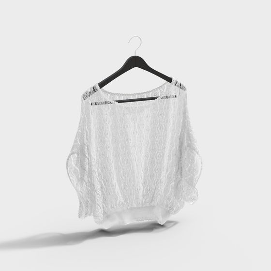 Elegant Lace Top 3D model for Creative Projects
