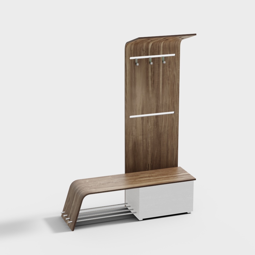 Modern cloakroom coat rack