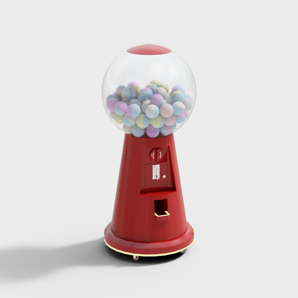 Retro Gumball Machine 3D model