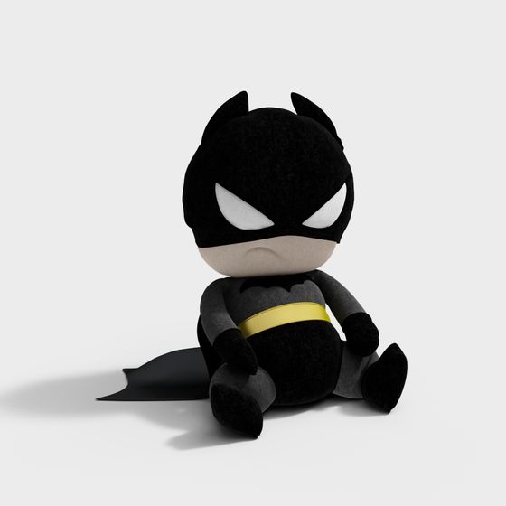 Adorable Batman 3D model for Creative Projects