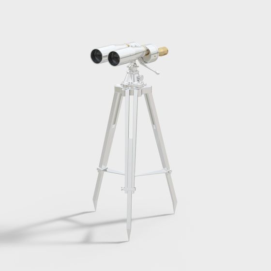 Futuristic Dual Barrel Telescope 3D model