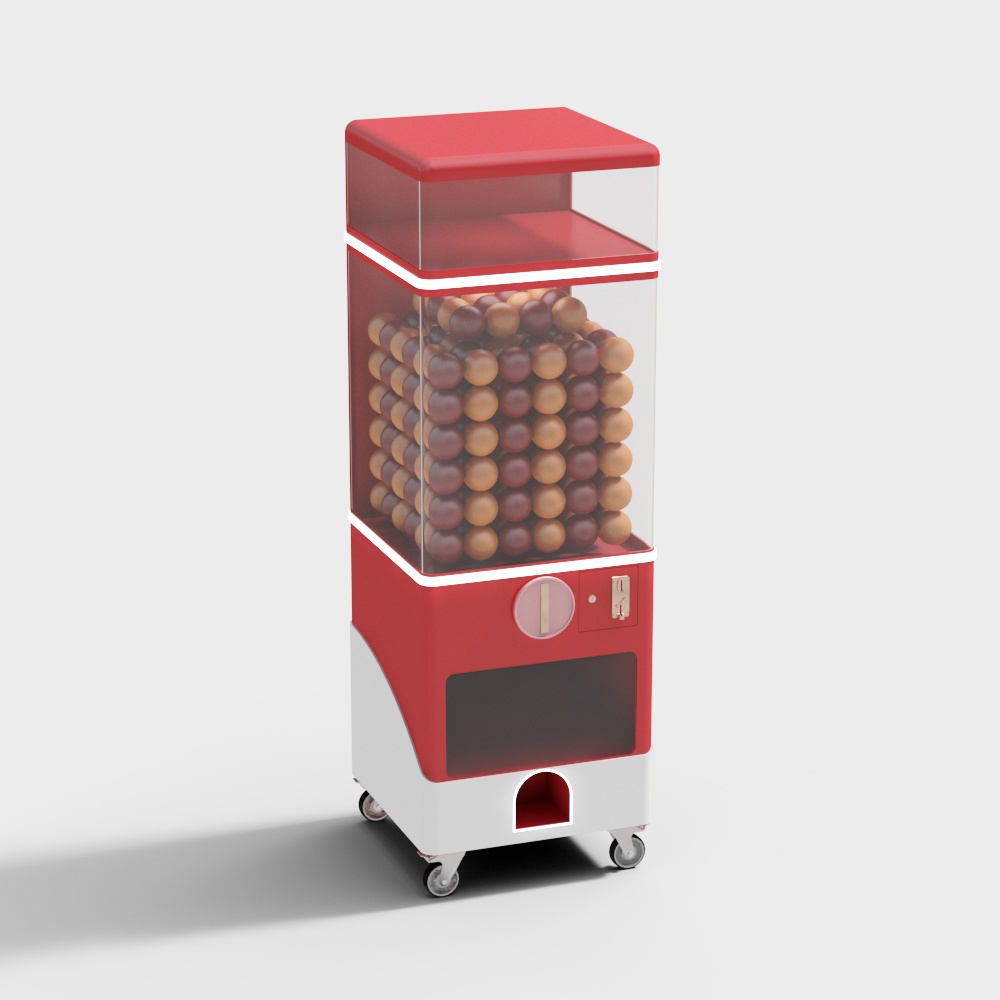 Lucky spin red gashapon machine