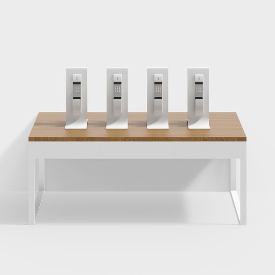 Futuristic Reception Desk 3D model