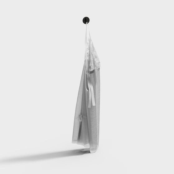 Elegant Lace Nightgown 3D model