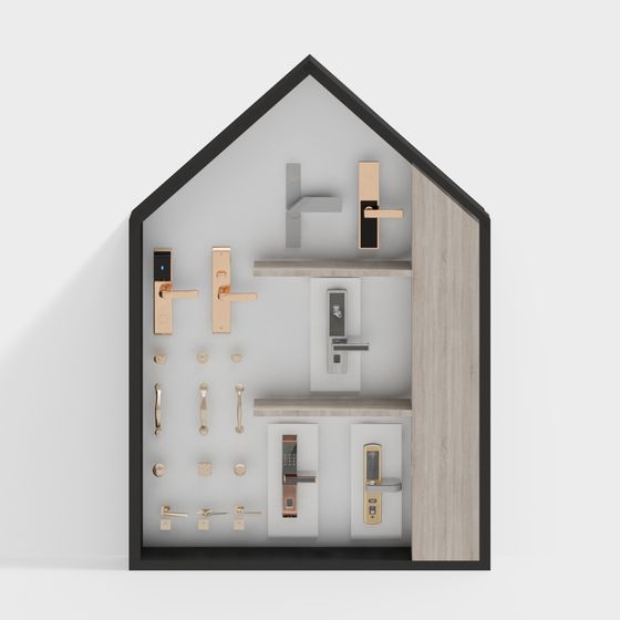 Simple and Elegant Door Lock 3D model