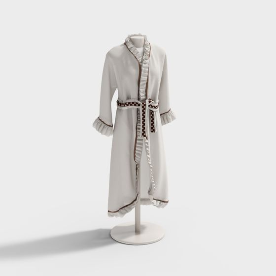 Chic Low Poly Bathrobe 3D model for Creative Use