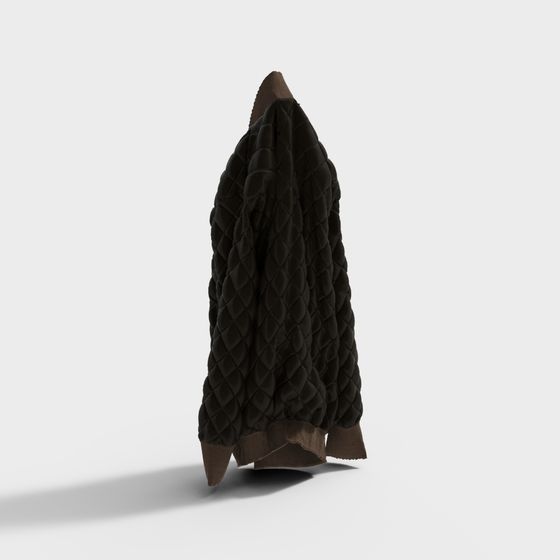 Stylish Quilted Coat 3D model