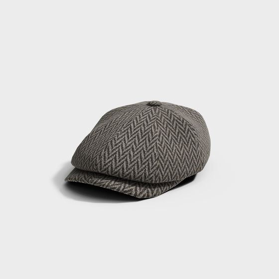 Vintage Newsboy Cap 3D model