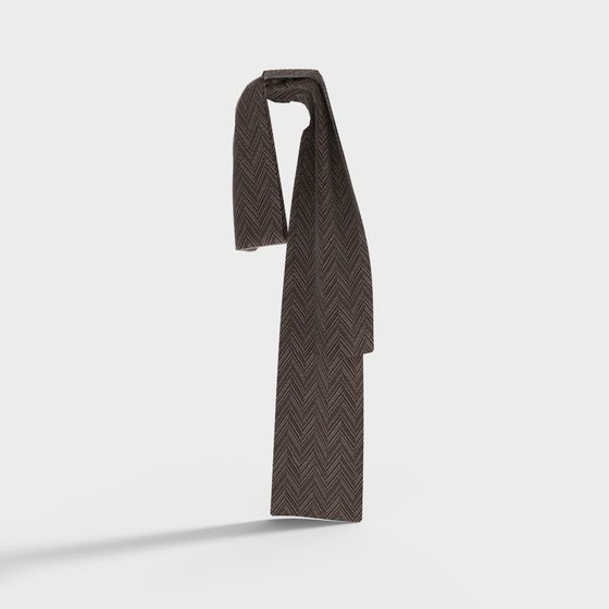 Stylish Low-Polygon Scarf 3D model