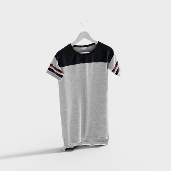 Stylish Stripe T-Shirt 3D model