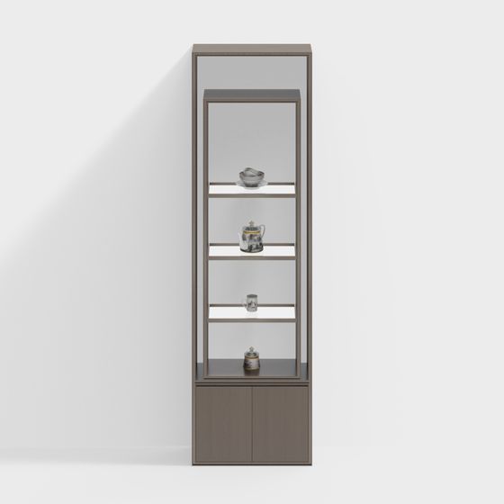 Elegant Display Cabinet 3D model for Contemporary Spaces