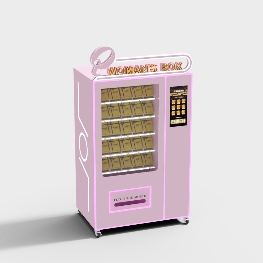 Fashionable Woman's Box Vending Machine 3D model
