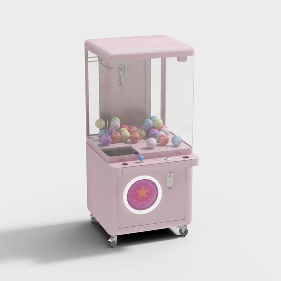 Charming Pink Claw Machine 3D model