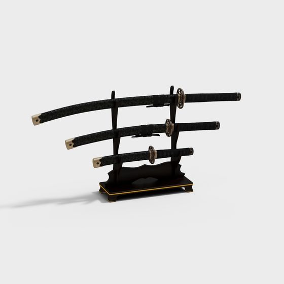 Samurai Sword Rack 3D model