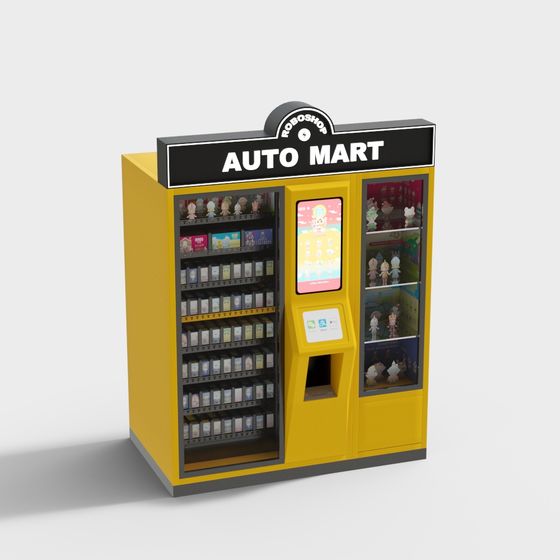 Retro-Futuristic Auto Mart Vending Machine 3D model