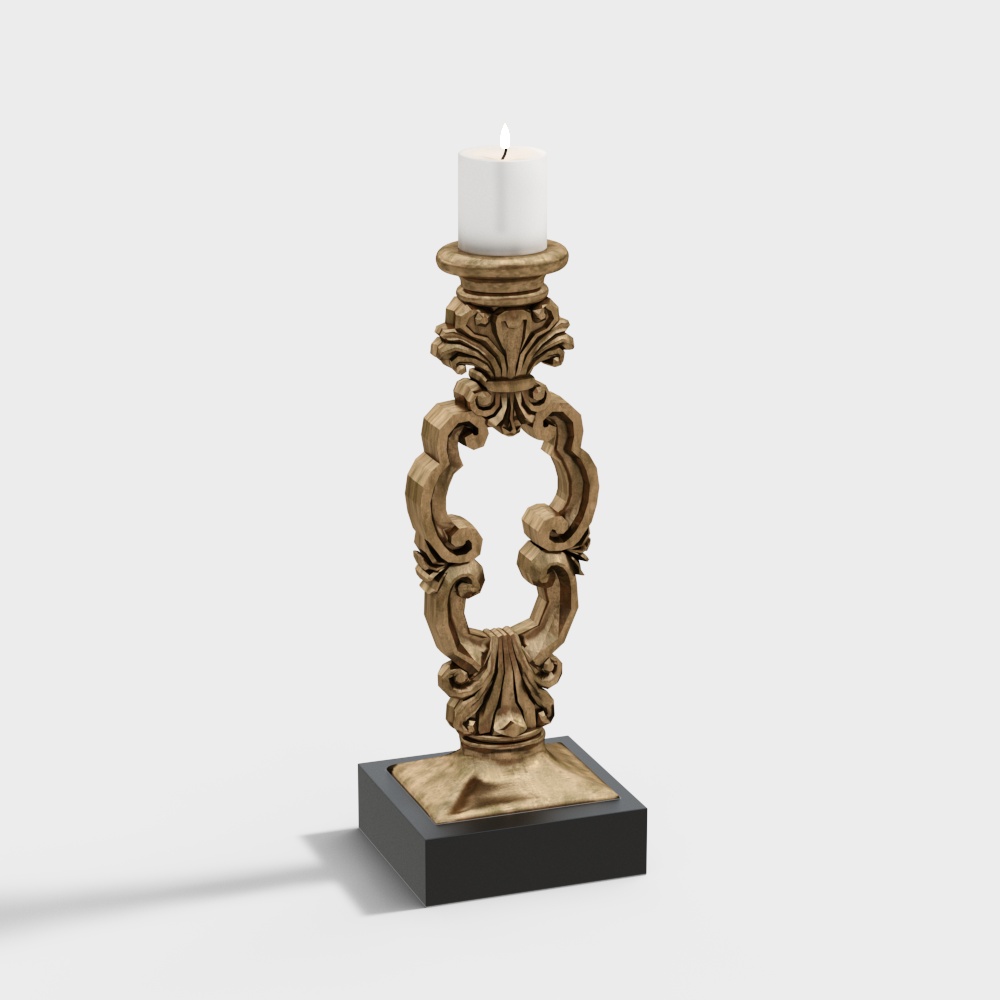 Elegant 3D Candle Holder – Classic Modern Design