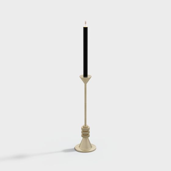 Elegant Minimalist Candle Holder 3D model