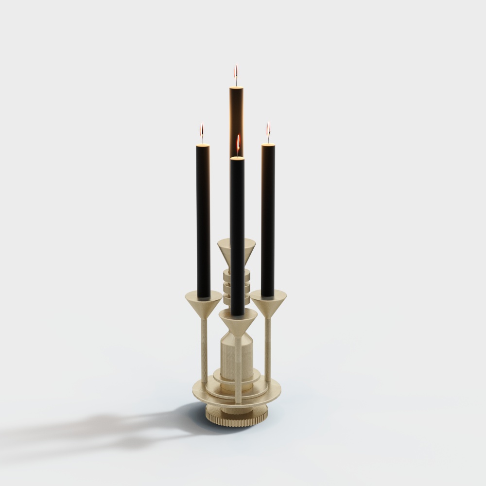 Elegant Low-Poly Candle Holder – Modern Geometric Design