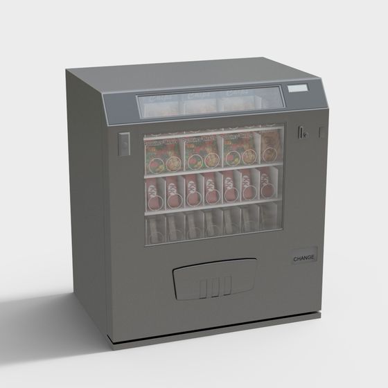 Retro Snack Vending Machine 3D Model