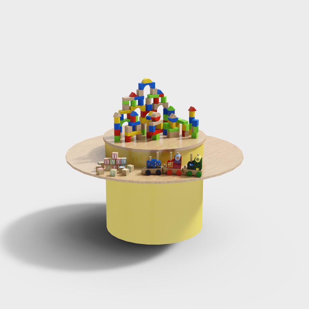 Children's toys shelf in toy store