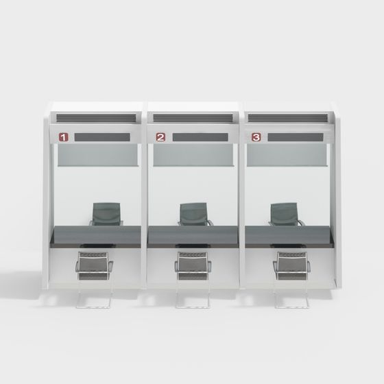 Urban Waiting Room 3D model for Modern Spaces