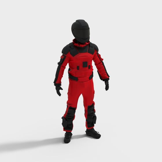 Futuristic Low-Poly Combat Suit 3D model