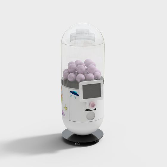 Charming Low-Poly Candy Machine 3D model