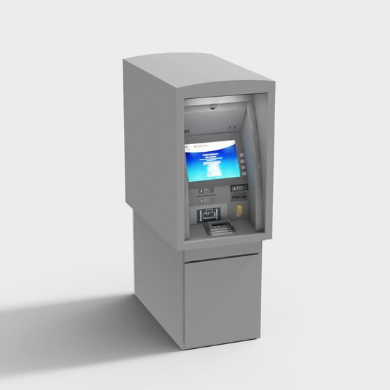 Low-Polygon ATM Machine 3D model
