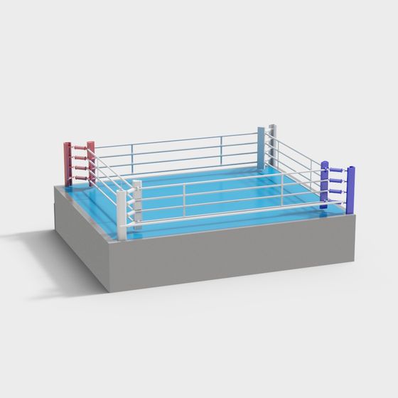 Realistic Boxing Ring 3D model for Dynamic Projects