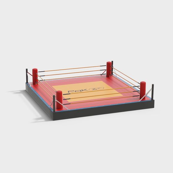 Realistic Low-Poly Boxing Ring 3D model
