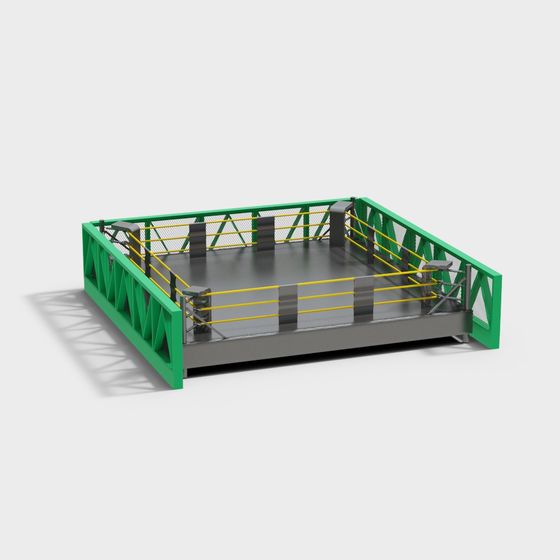 Vibrant Wrestling Ring 3D model for Games and Design