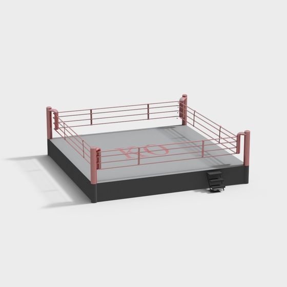 Dynamic Low-Poly Boxing Ring 3D model