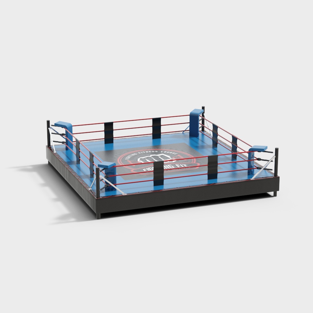 Dynamic Low Poly Boxing Ring 3D model