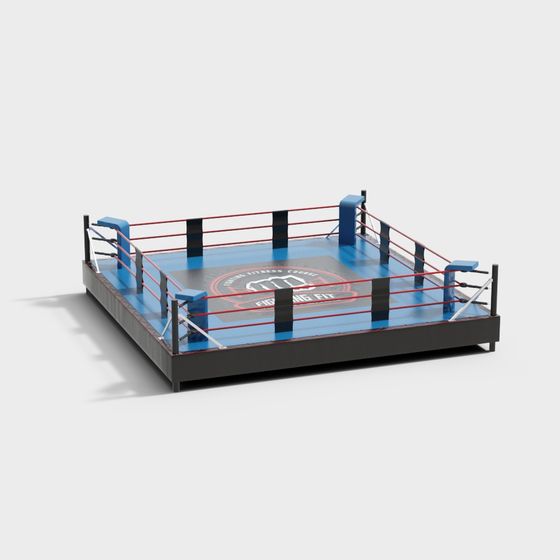 Dynamic Low Poly Boxing Ring 3D model
