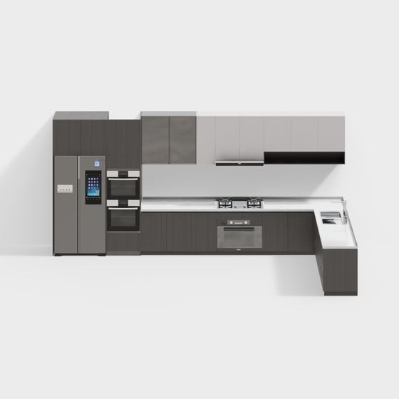 Modern Minimalist Kitchen 3D model
