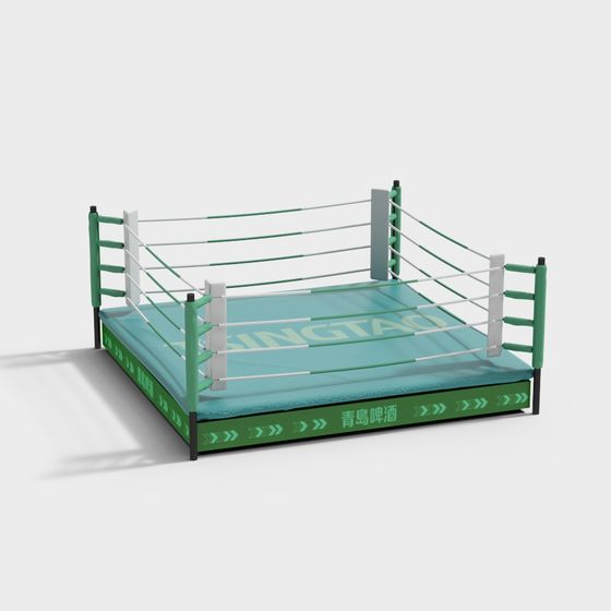 Dynamic Low-Poly Boxing Ring 3D Model