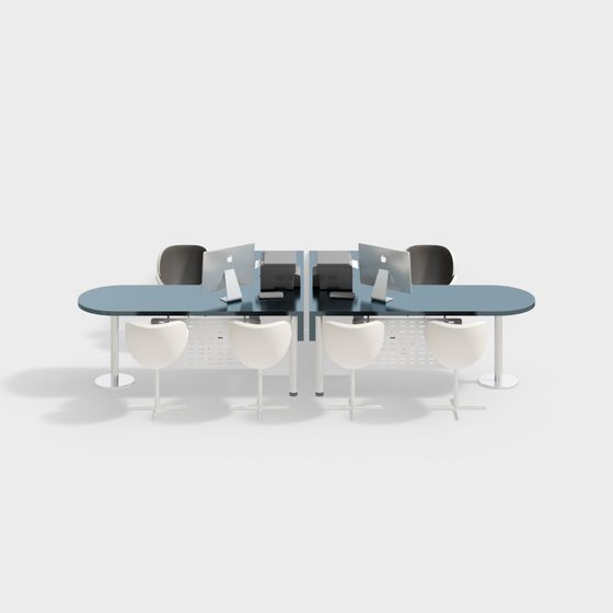 Elegant Low-Polygon Conference Table 3D model