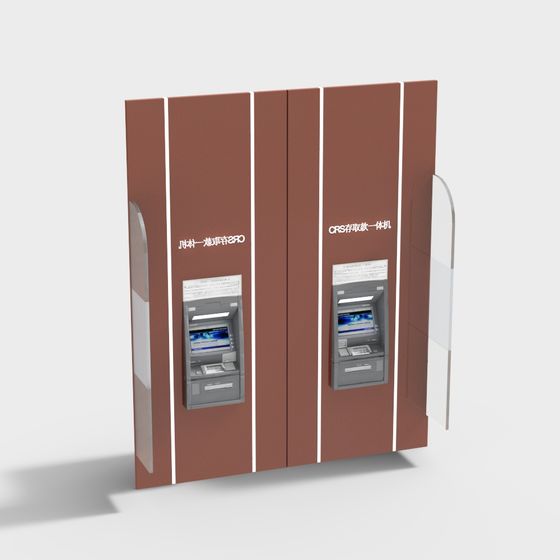 Elegant Low-Poly ATM Machine 3D Model for Creative Projects