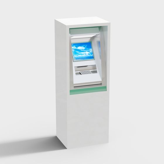 Modern Low-Poly ATM 3D model for Creative Projects