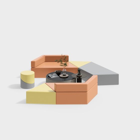 Combinaison de canapé décontracté et table basse