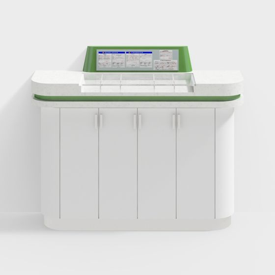 Modern Urban Information Kiosk 3D model