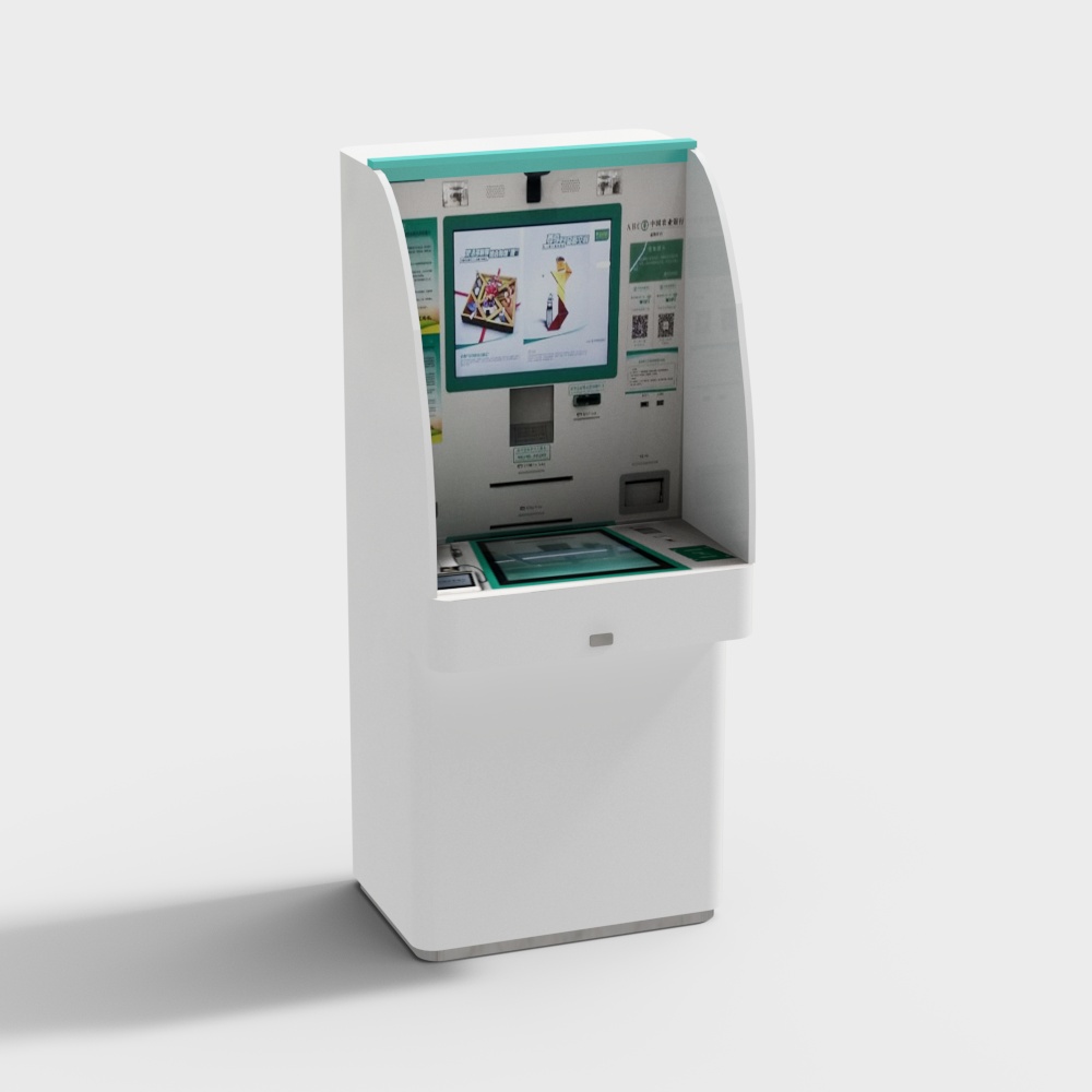 High-Realism Self-Service Kiosk 3D model