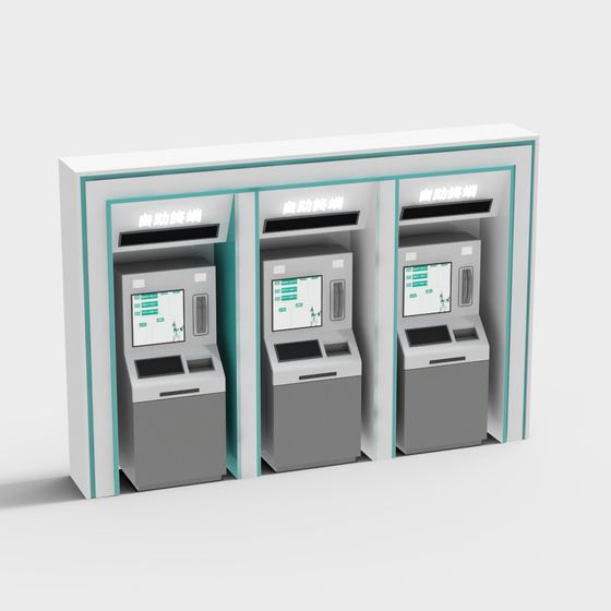 Modern Self-Service Terminal 3D model