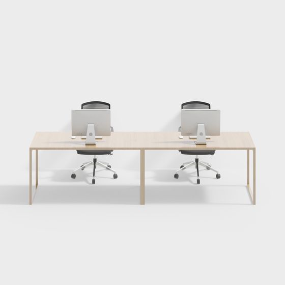 Contemporary Office Desk 3D Model