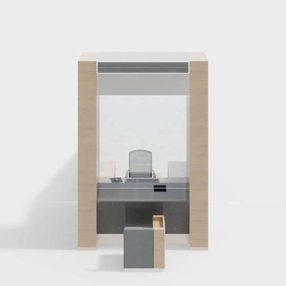 Elegant Office Partition 3D model for Creative Spaces