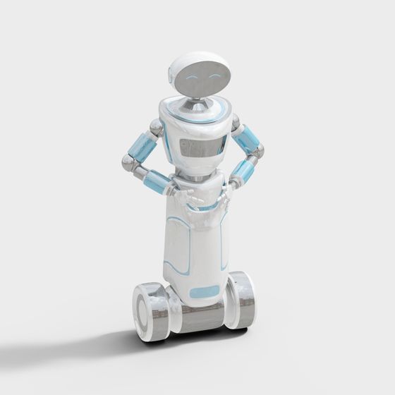 Low Poly Friendly Robot 3D model